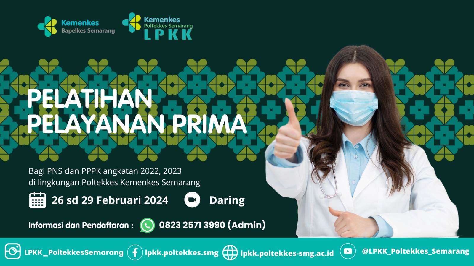 Pelatihan Pelayanan Prima berbasis Softskills bagi SDM Kesehatan Poltekkes Kemenkes Semarang